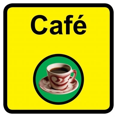 Cafe sign - 300mm x 300mm
